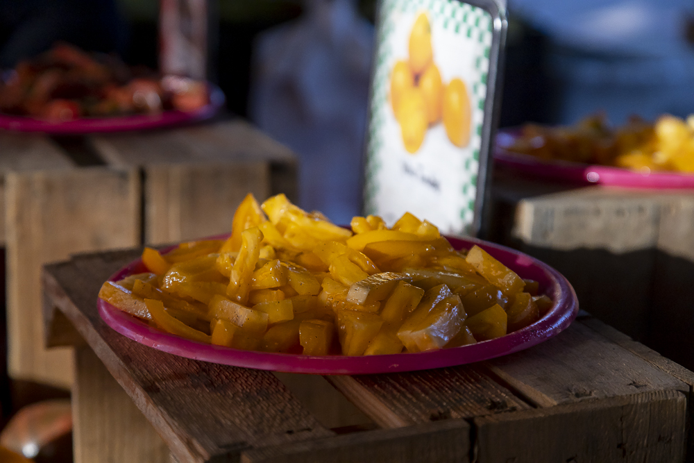 Tomato samples outside Eastern Market DC.